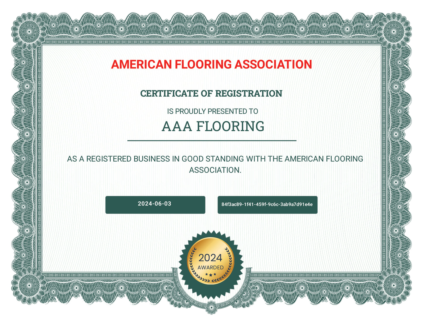 American Flooring Association Registration