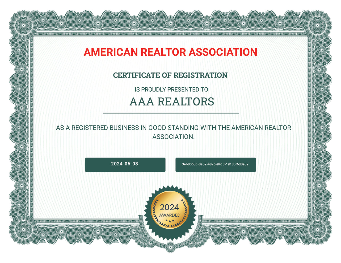 American Realtor Association Registration