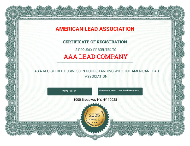 American Lead Association Registration