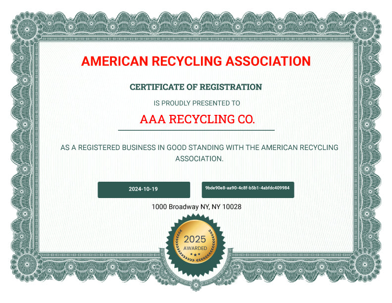American Recycling Association Registration